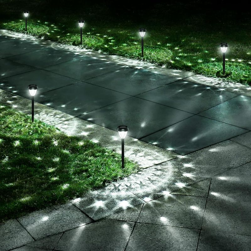 Photo 1 of URAGO Super Bright Solar Lights, Waterproof 10 Pack, Dusk to Dawn Up to 12 Hrs Solar Powered Outdoor Pathway Garden Lights Auto On/Off, LED Landscape Lighting Decorative for Walkway Patio Yard
