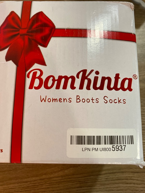 Photo 3 of BomKinta Boot Socks for Women Winter Solid Thick Warm Socks Cozy Crew Socks Christmas Gift
