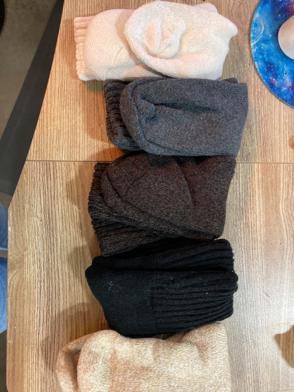 Photo 2 of BomKinta Boot Socks for Women Winter Solid Thick Warm Socks Cozy Crew Socks Christmas Gift
