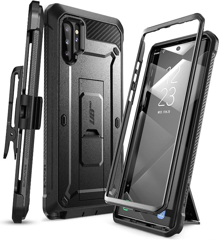 Photo 1 of SUPCASE Unicorn Beetle Pro Series Case Designed for Samsung Galaxy Note 10 Plus/Note 10 Plus 5G, Full-Body Rugged Holster & Kickstand Without Built-in Screen Protector (Black)
