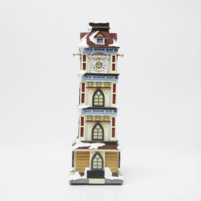 Photo 1 of Menards Christmas Village Clock Tower Holiday House Prelit Building Enchanted Forest
