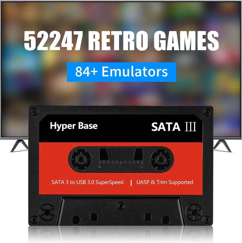 Photo 1 of Retro Game Console External Hard Drive 2TB, Emulator Console Store 52247 Classic Games, Batocera 35 Game System Plug and Play for PC with Windows 8.1/10/11, Retro Gaming Hard Drive, Sata 3 to USB 3.0
