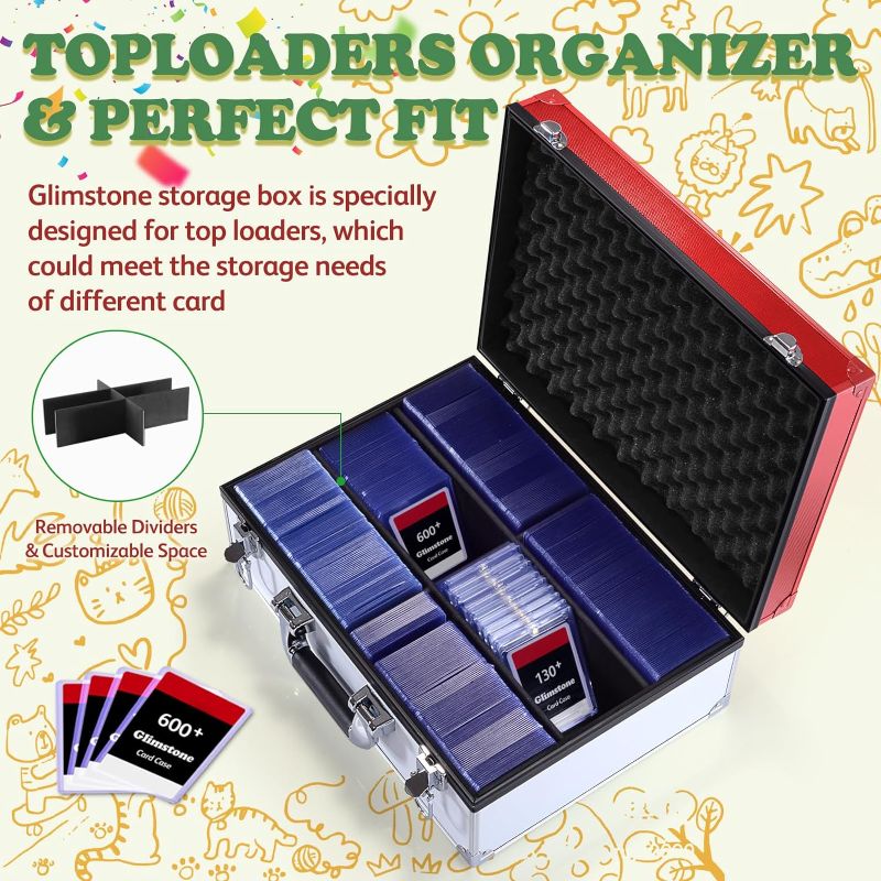 Photo 5 of Glimstone Toploaders Storage Box - Hard Case for 3" x 4" 35pt Rigid Card Holders for Trading Cards & Sports Cards(XL)
