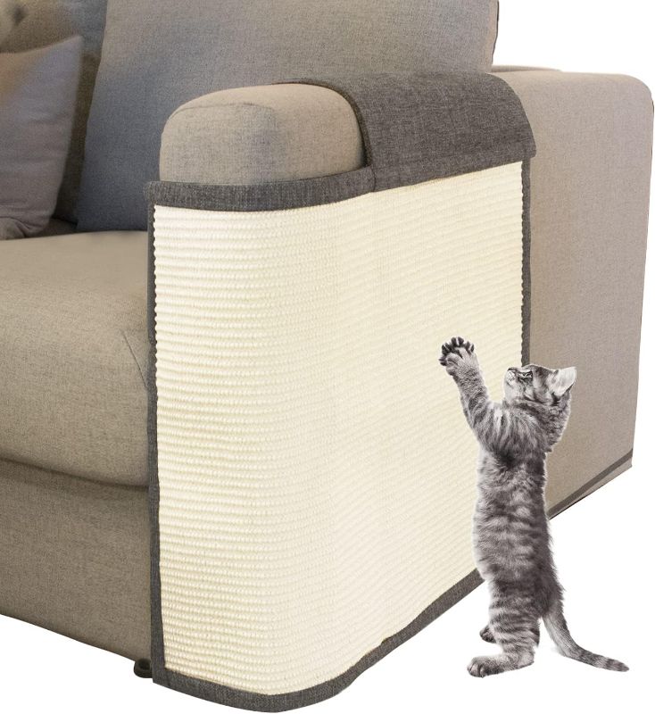 Photo 1 of Cat Scratch Furniture Couch Protector with Natural Sisal for Protecting Couch Sofa Chair (Left Hand)
