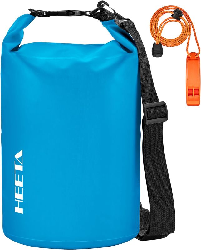 Photo 1 of HEETA Waterproof Dry Bag for Women Men(Upgraded Version) 5L/10L/20L/30L/40L Roll Top Lightweight Dry Storage Bag Backpack with Emergency Whistle for Travel, Swimming, Boating, Kayaking, Camping, Beach
