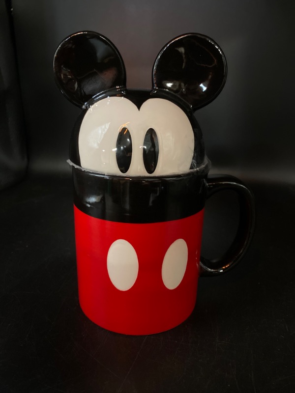 Photo 1 of Disney Mickey Mouse Mug With Ears Lid 17oz 