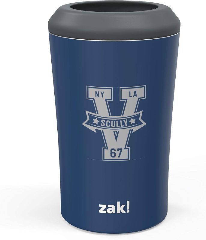Photo 1 of Zak Designs Bottle, 12 oz 18/8 SS Vacuum Insulated Stainless Steel, 4-in-1 Use and for Cold Drinks, Non BPA, Vin Scully Can cooler
