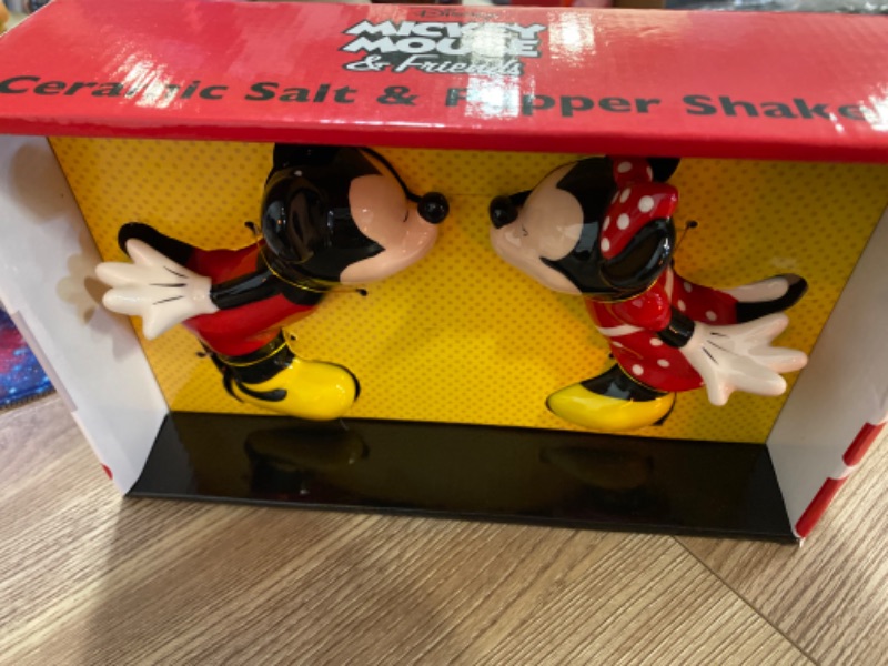 Photo 2 of Mickey and Minnie Salt and Pepper Shakers Set - Disney Kitchen Accessories Bundle with Disney Mickey and Minnie Salt and Pepper Shakers Collector Set Plus Bookmark | Mickey and Minnie Collectibles
