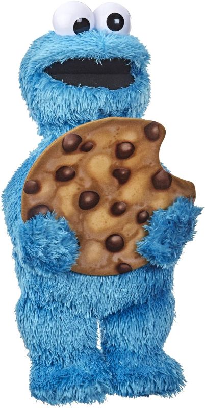 Photo 1 of Sesame Street Peekaboo Cookie Monster Talking 13-Inch Plush Toy for Toddlers, Kids 18 Months & Up, Blue
