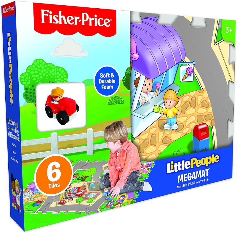Photo 1 of Fisher-Price 6 Pc Mega Floor Mat with Vehicle Playmat with Vehicle
