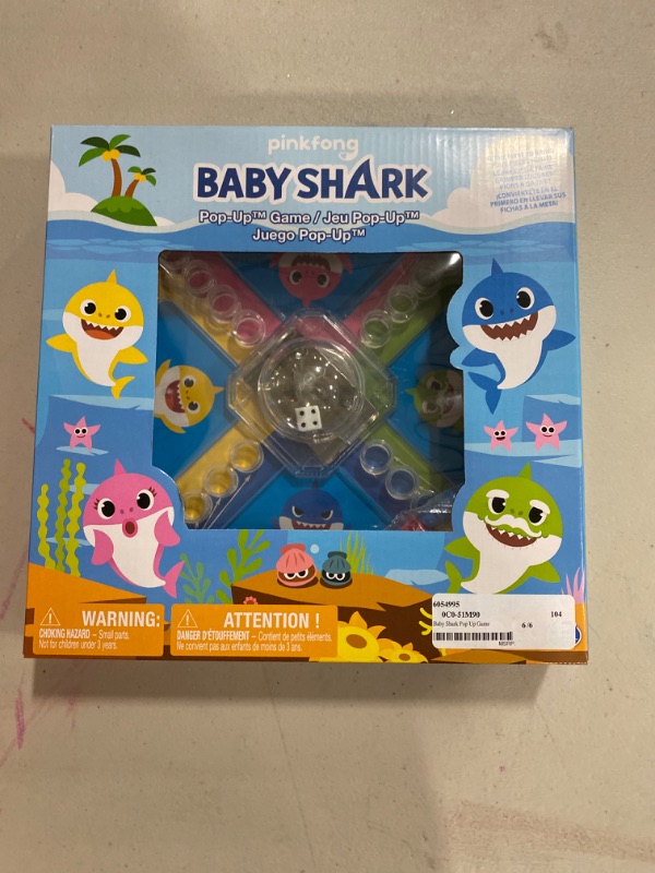 Photo 2 of Fong Baby Shark Toys Bundle Baby Shark Party Supplies-Baby Shark Board Game with Finding Dory Stickers (Baby Shark Birthday Decorations)

