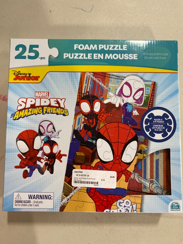 Photo 2 of Marvel, 25-Piece Jigsaw Foam Squishy Puzzle Go Spidey! Disney Junior Spidey and his Amazing Friends Show, for Kids Ages 4 and up
