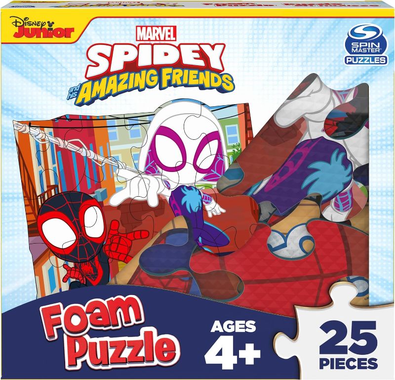 Photo 1 of Marvel, 25-Piece Jigsaw Foam Squishy Puzzle Go Spidey! Disney Junior Spidey and his Amazing Friends Show, for Kids Ages 4 and up
