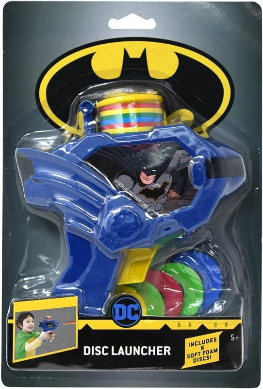 Photo 1 of What Kids Want Batman Foam Disc Launcher - Toy Gun Playset for Kids, Includes 6 Soft Discs, Fun Gift for Superhero Birthday Parties & Favor Bags, Blue
