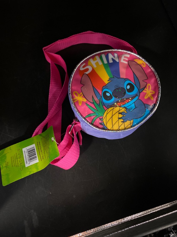 Photo 2 of Disney Stitch Rainbow Round Crossbody Bag
