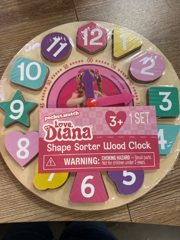 Photo 2 of Love Diana 12 Piece Shape Sorter Clock