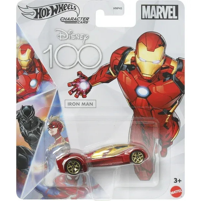 Photo 2 of Hot Wheels Disney 100 Iron Man Character Car 1:64 Scale Collectible Toy Car