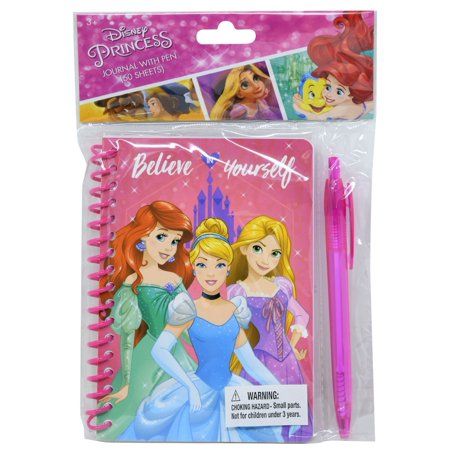 Photo 1 of Princess Spiral Notebook with Pen in Poly Bag