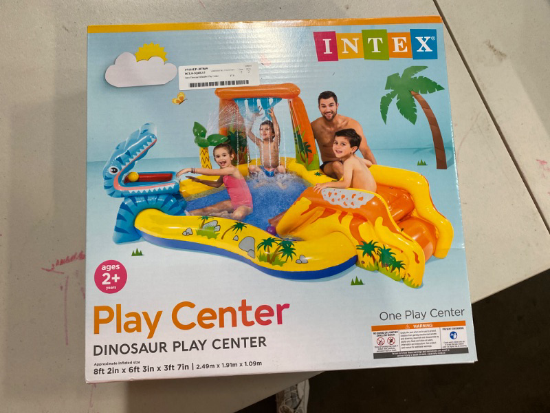 Photo 2 of Intex Inflatable Kids Dinosaur Play Center Outdoor Water Park Pool w/ Slide
