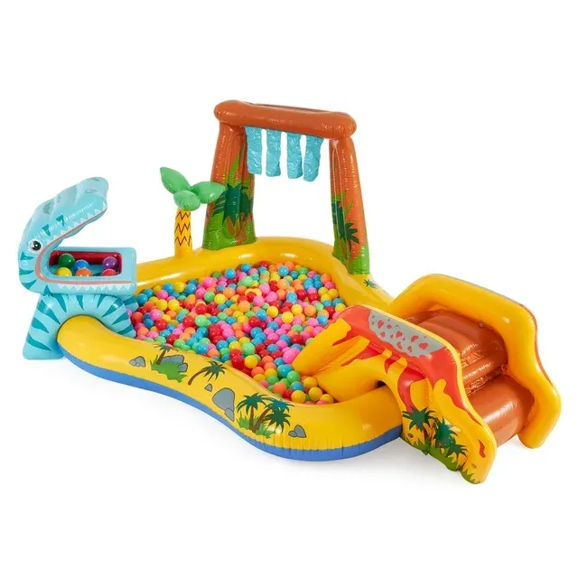 Photo 1 of Intex Inflatable Kids Dinosaur Play Center Outdoor Water Park Pool w/ Slide
