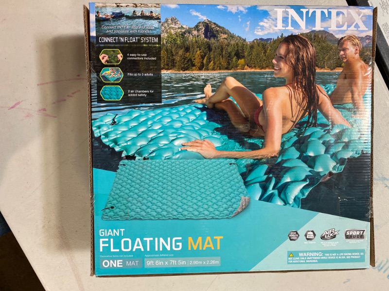 Photo 2 of Intex Giant Inflatable Floating Water Swimming Pool Lake Mat Platform Pad - Colors May Vary