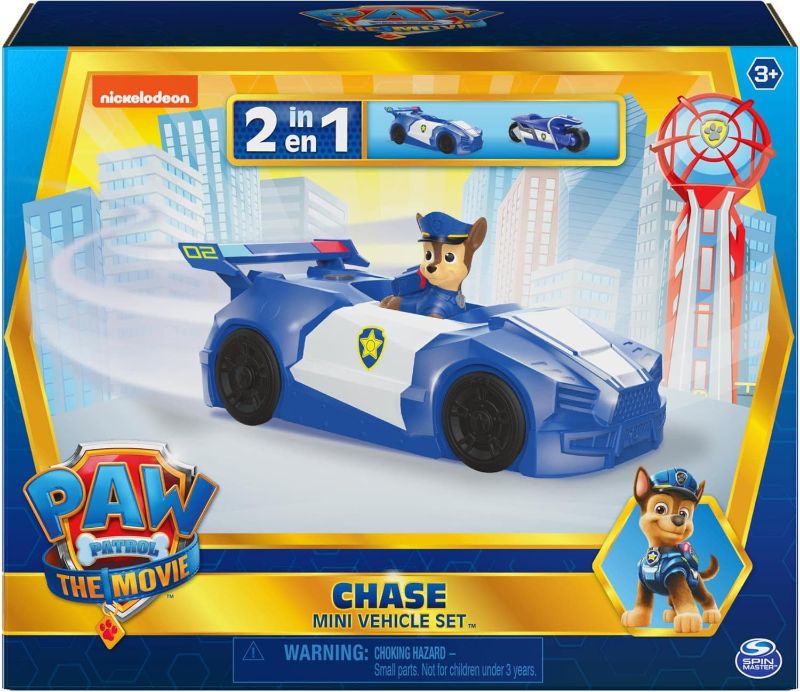 Photo 1 of Paw Patrol Chase Mini Movie Vehicle Set 2 in 1 Car & Motorcycle Plus Chase Character
