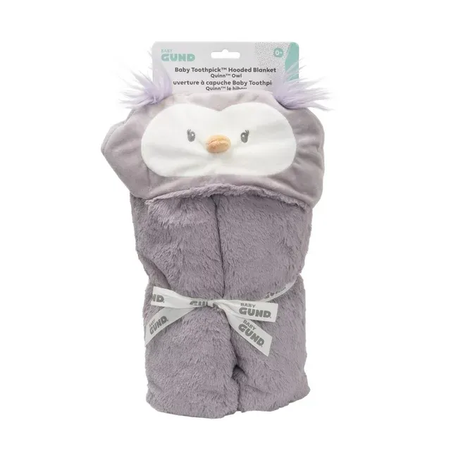 Photo 1 of Baby GUND Baby Toothpick Quinn Owl Hooded Blanket Plush, Purple
