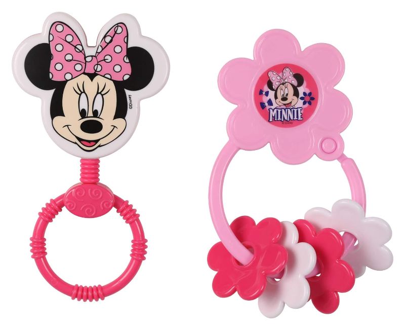 Photo 1 of Disney Minnie Mouse Combo Pack Character Rattle & Keyring Teether, Minnie