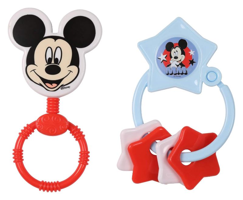 Photo 1 of Disney Mickey Mouse Combo Pack Character Rattle & Keyring Teether, Mickey