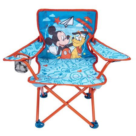 Photo 1 of Disney Mickey Mouse Portable Fold N Go Chair with Carry Bag for Kids Great for Soccer Camping and Most Outdoor and Indoor Activities
