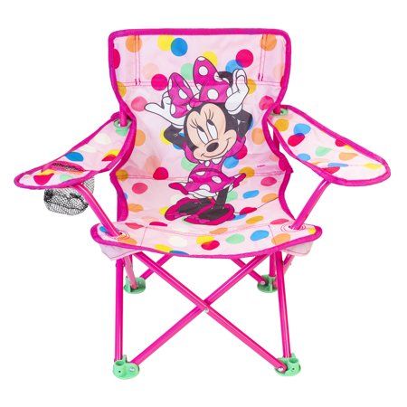Photo 1 of Disney Minnie Mouse Portable Fold N Go Chair with Carry Bag for Kids Great for Soccer Camping and Most Outdoor and Indoor Activities
