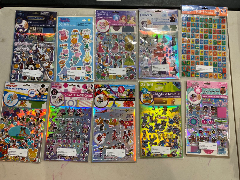 Photo 1 of puffy sticker bundle 