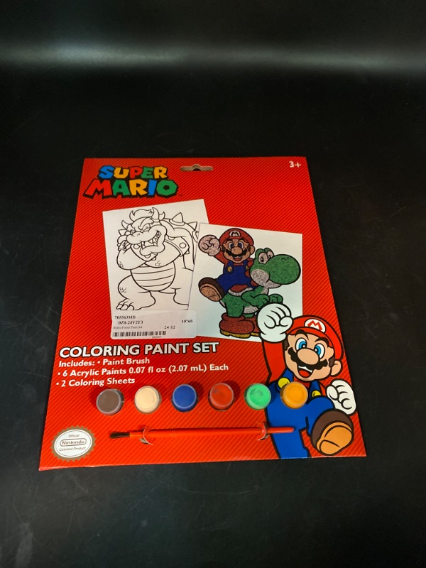 Photo 1 of Super Mario coloring paint set
