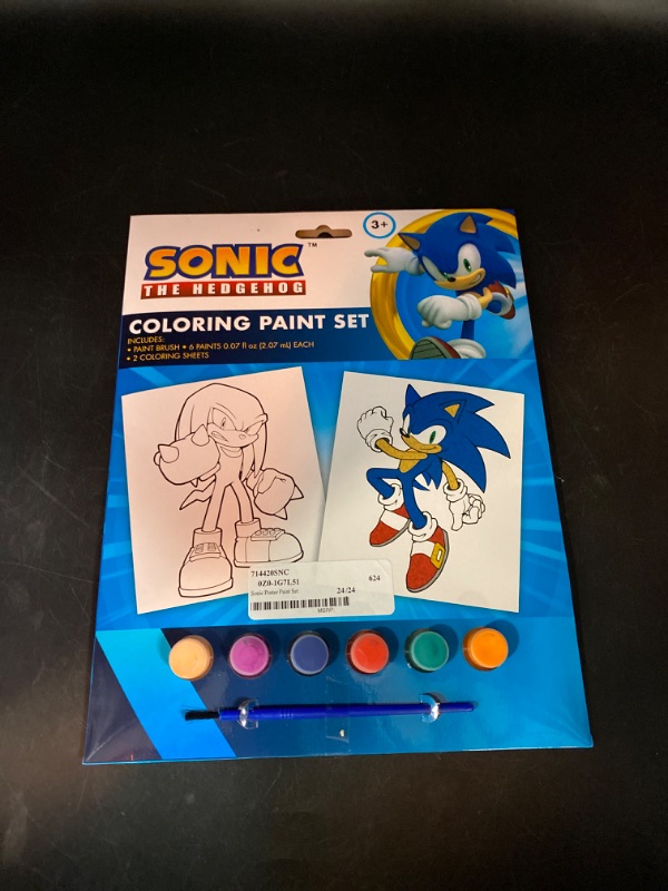 Photo 1 of Sonic the Hedgehog coloring paint set