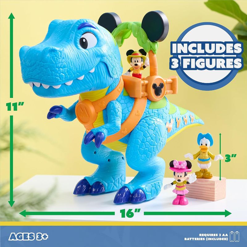 Photo 1 of Disney Junior Mickey Mouse Roarin Safari Dino 4-piece Figures and Playset Dinosaur Multi-color Kids Toys for Ages 3 up
