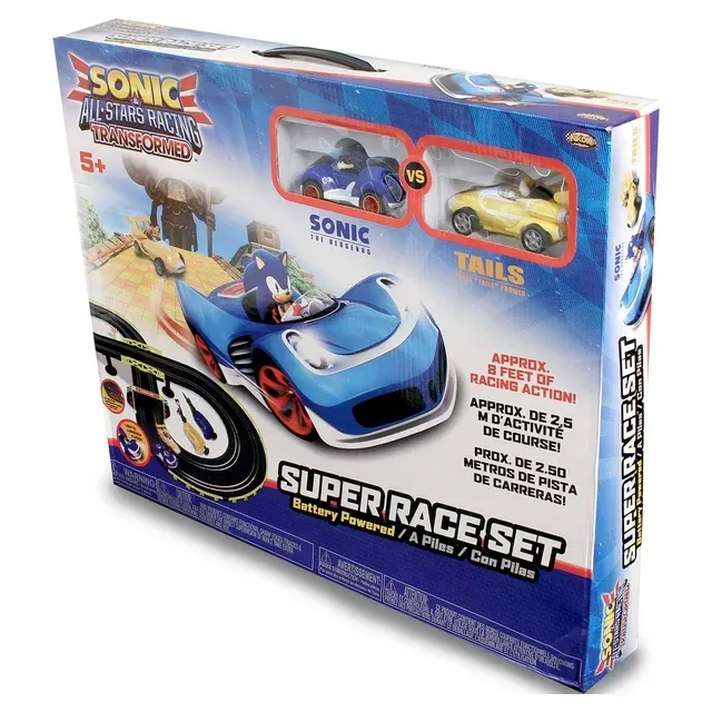 Photo 1 of NKOK Sonic the Hedgehog All Stars Racing Transformed RC Slot Car Race Set in Blue
