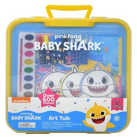 Photo 1 of Baby Shark Art Activity Set in Storage Tub