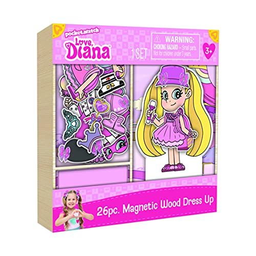 Photo 1 of TCG Toys Love Diana Wood Dress up Toy with 26PCS Including Storage Tray Encourages Creative Play with Mix and Match Fun for Preschoolers and Kid's Age
