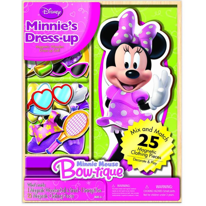 Photo 1 of Disney Minnie Mouse Dress-up Wooden Magnetic Play Set, 25pc
