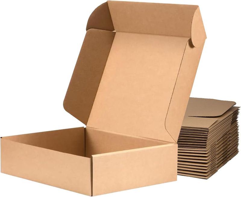 Photo 1 of Shipping Boxes 12 9 4 Pack of 20, Brown Corrugated Cardboard Boxes for Small Bussiness
