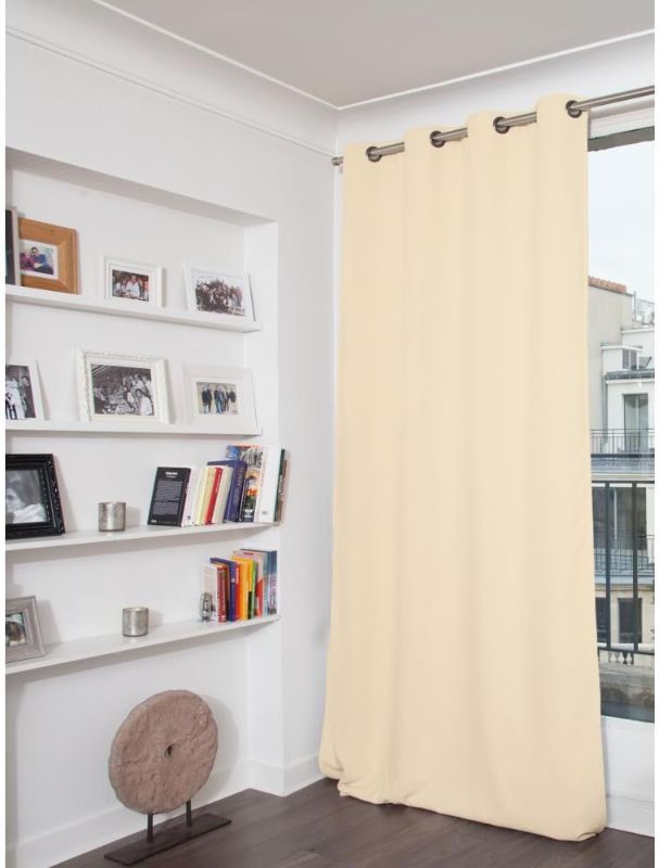 Photo 2 of Moondream 2-in-1 Thermal & Blackout Curtain, Patented Technology, 55" Width x 84" Length, Beige (Eggshell MC634), Grommet, 1 Panel
