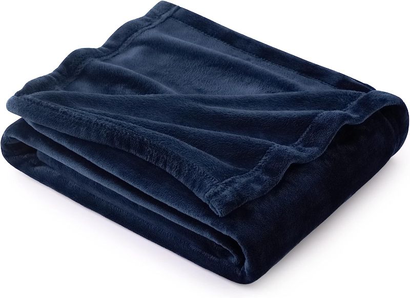 Photo 1 of Bedsure Navy Blue Throw Blanket Fleece - 300GSM Throw Blankets for Couch, Sofa, Bed, Soft Lightweight Plush Cozy Blankets and Throws for Toddlers, Kids, Boys
