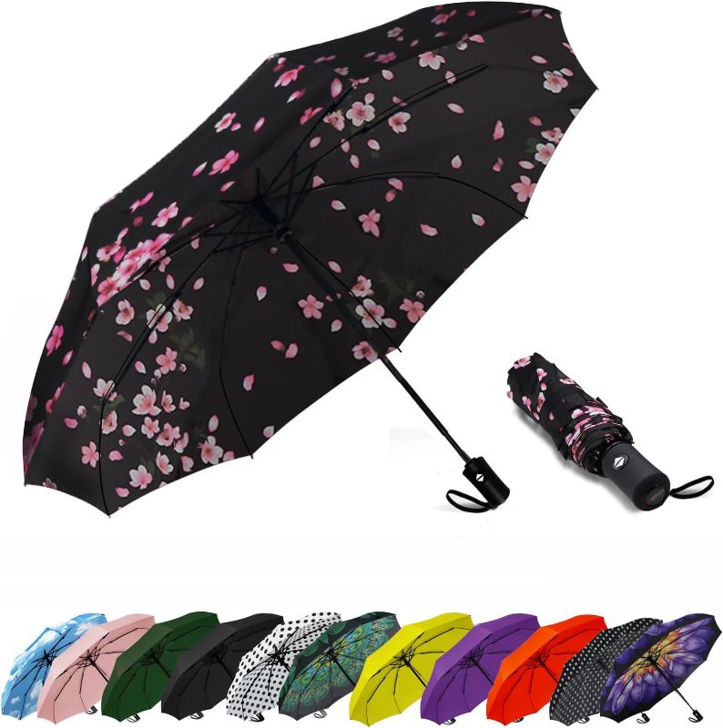 Photo 1 of SIEPASA Windproof Travel Compact Umbrella-Automatic Umbrellas for Rain-Compact Folding Umbrella, Travel Umbrella Compact, Small Portable Windproof Umbrellas for Men Women Teenage.
