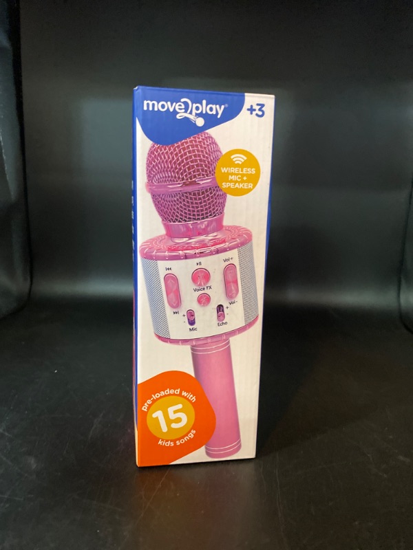 Photo 2 of Move2Play, Kids Karaoke Microphone | Personalize with Jewel Stickers | Birthday Gift for Girls, Boys & Toddlers | Girls Toy Ages 3, 4-5, 6, 7, 8+ Years Old
