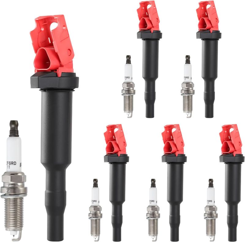 Photo 1 of B4B BANG 4 BUCK Set of 6 Ignition Coils and Iridium Spark Plugs Compatible with BMW 128i 325i 325xi 328i 328xi 330i 330xi 525i 525xi 528i 528xi 530i 530xi X3 Z4

