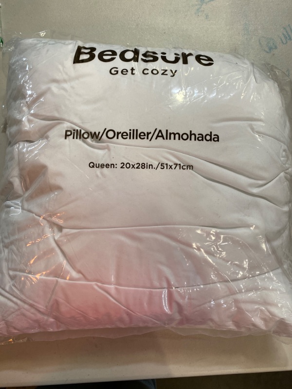 Photo 2 of Bedsure Adjustable Layer Bed Pillow for Sleeping - Queen Size Pillow with 100% Cotton Cooling Cover, Soft and Comfortable Firm Bed Pillows for Side, Back, Stomach Sleepers?Pack of 1?
