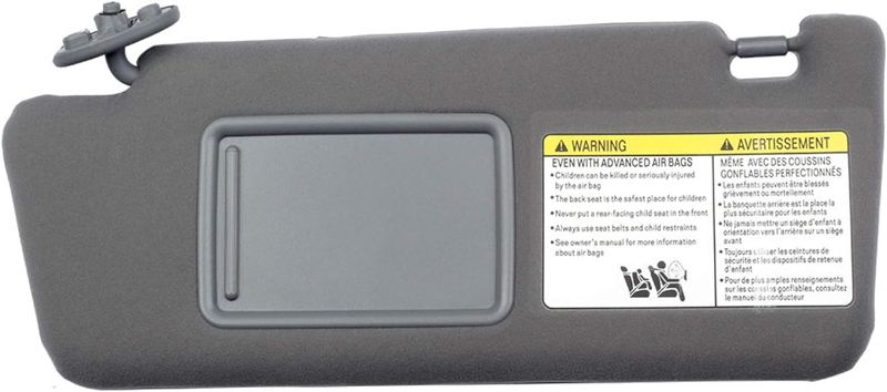 Photo 1 of Dasbecan Left Driver Side Sun Visor Compatible with Toyota Tacoma 2005-2012 2013 2014 74320-04181-B1 Gray Without Light
