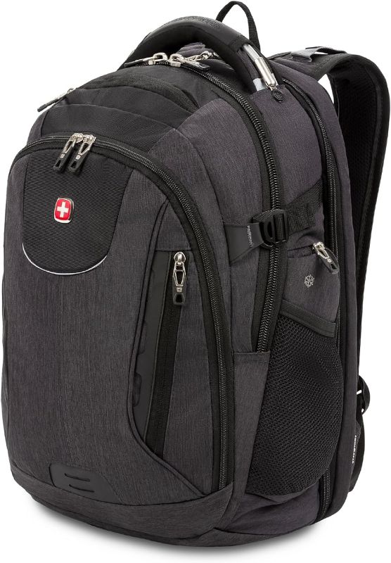 Photo 1 of SwissGear 5358 ScanSmart Laptop Backpack, Fits 16 Inch Laptop, USB Charging Port, Heather Grey
