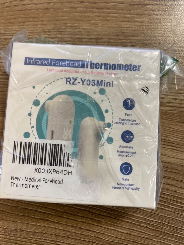 Photo 1 of Medical Forehead Thermometer for Adults and Kids, Portable Digital Thermometer, Rechargeable Infrared Thermometer with Fever Alarm and LCD Display, Fast Accurate 1s Instant Results
