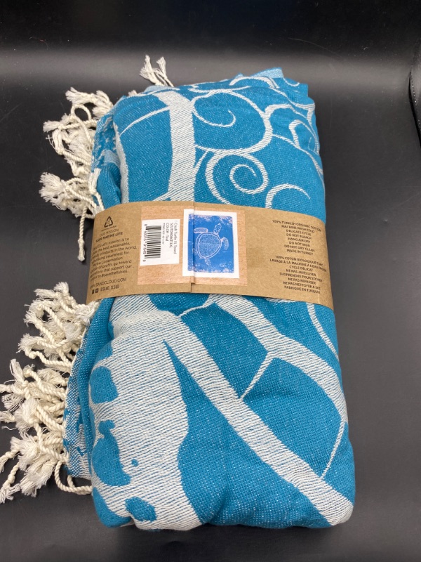 Photo 1 of Sand Cloud Turkish Beach Towel - Sand Free - 100% Organic Turkish Cotton Yarn - Quick Dry Towel for Beach, Picnic, Blanket or Bath Towel - As Seen on Shark Tank - Marine Life (Whale Shark)
